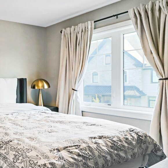 West Elm Worn Velvet Blackout Curtain, Alabaster (Set of Two) - Picture 7 of 8